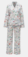 Klasické dámské kalhotové pyžamo na knoflíky