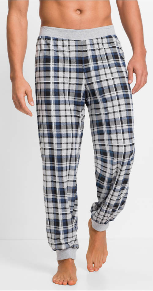 Kostkované pánské pyžamové kalhoty