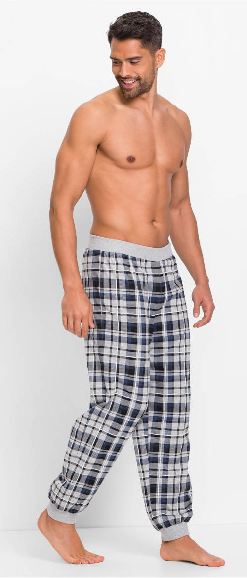 Kostkované pyžamové kalhoty z žeržeje