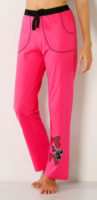 Růžové pyžamové kalhoty moderního střihu