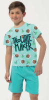 Krátké dětské pyžamo Trouble Maker