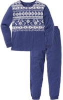 Modré pánské vánoční pyžamo