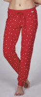 Červené dámské pyžamové kalhoty Skinny