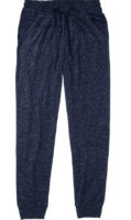 Dámské pyžamové kalhoty v pase na stažení v provedení modrý melír