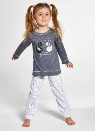 Dětské kvalitní bavlněné pyžamko s obrázkem labutí