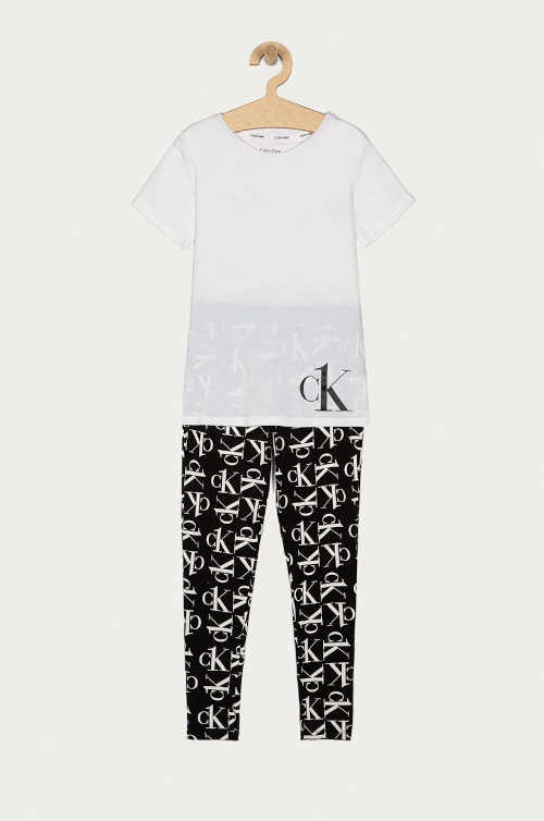 Moderní dětské pyžamo Calvin Klein v černo-bílém provedení