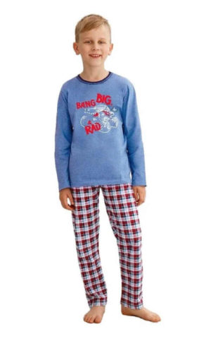 Bavlněné chlapecké pyžamo s potiskem v moderním stylu