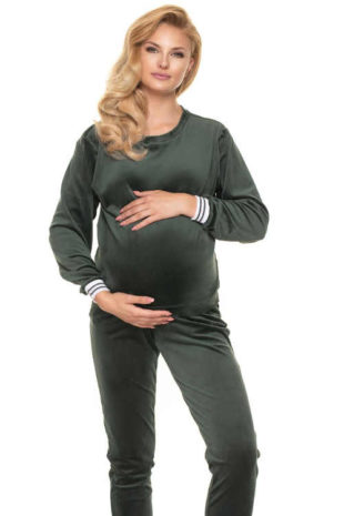 Těhotenské dlouhé pyžamo v luxusním a kvalitním provedení