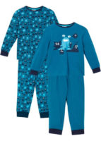 Dětské dlouhé bavlněné pyžamo s potiskem - 2 ks v balení