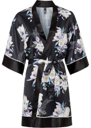 Dámské atraktivní saténové kimono v krátké délce