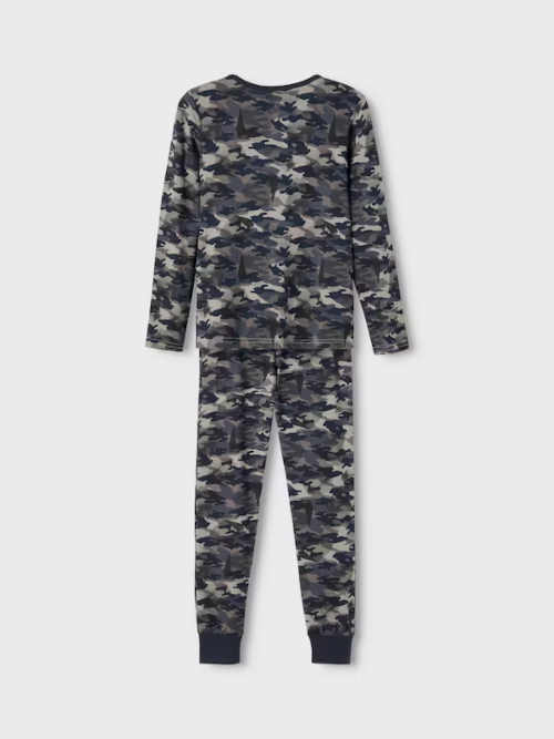 dlouhé dětské pyžamo v army stylu