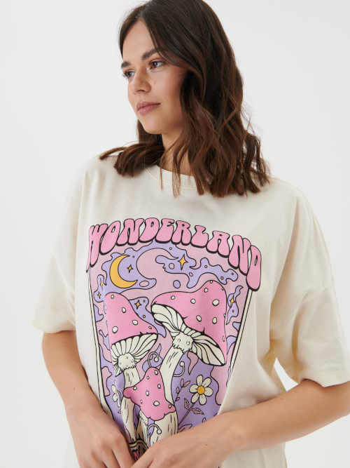 dámská bavlněná noční košile s obrázkem