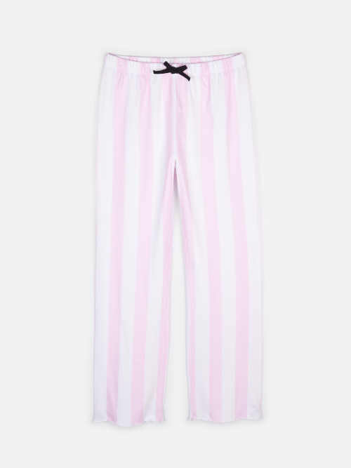 bavlněné pruhované pyžamové kalhoty