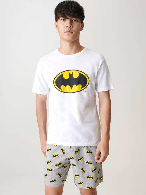 Komfortní pánské krátké stylové pyžamo Sinsay s motivem Batman