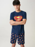 Levné pánské krátké bavlněné pyžamo Sinsay Superman