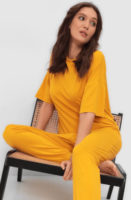 Luxusní žluté dámské bambusové pyžamo Valerie