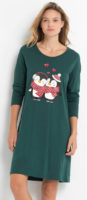 Levná dámská noční vánoční košile i ve velikostech pro plnoštíhlé